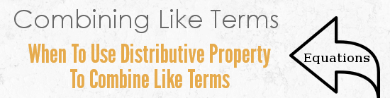 Solving Simple Equations with Like Terms 